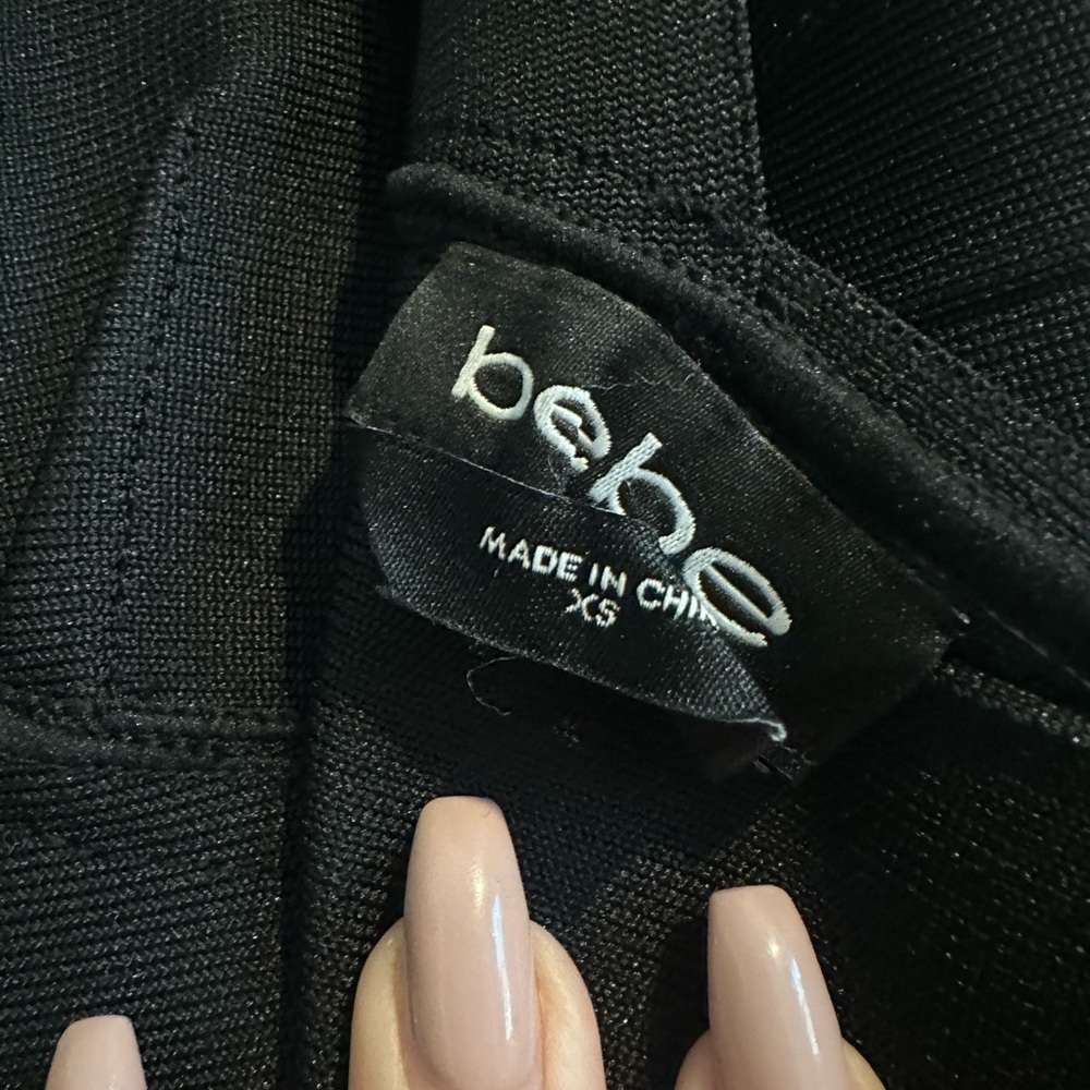Bebe Black Strappy Mini Dress - Picture 4 of 5